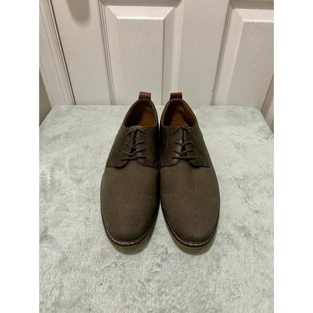 George Men’s Brown Oxford Dress Shoes Lace Up Size 13 Memory Foam Casual Formal